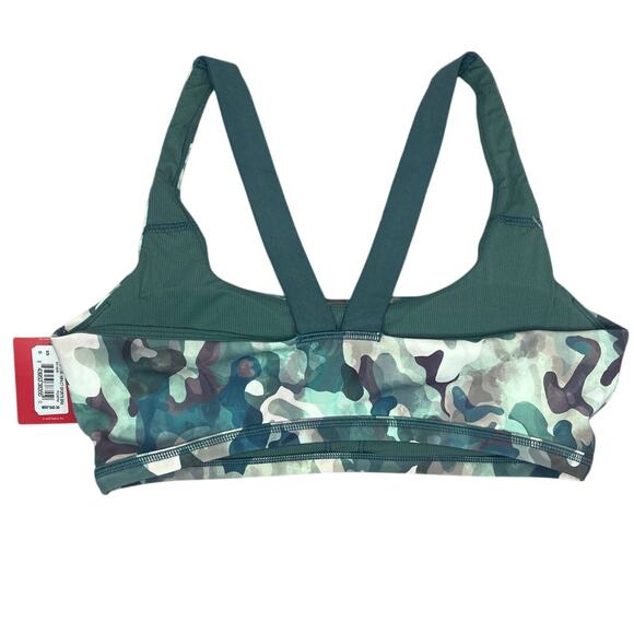 NWT Spanx Printed Low Impact Green Camo Sports Bra Women’s Size Small - Picture 3 of 4
